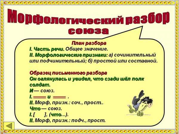 Применение морфологического анализа в школьном обучении
