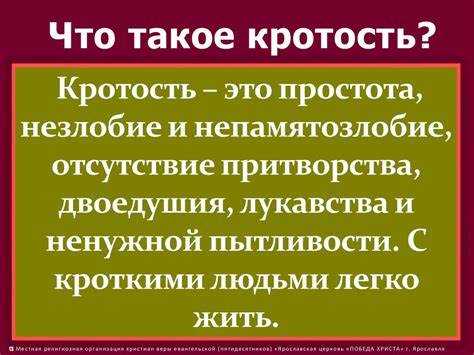 Обзор синонимов к слову кротость