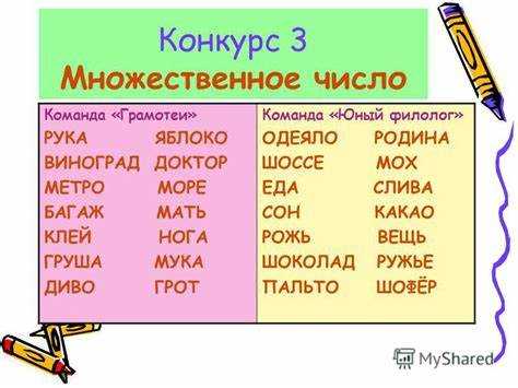 Формирование множественного числа: правила и исключения