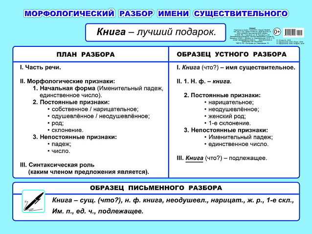 Изучение морфологии в школьной программе