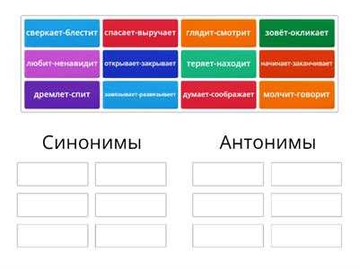 Определение обратных синонимов и их особенности