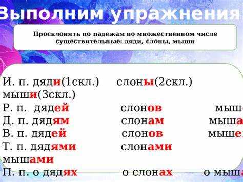Список падежей и их функции