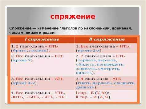 Спряжение в различных падежах