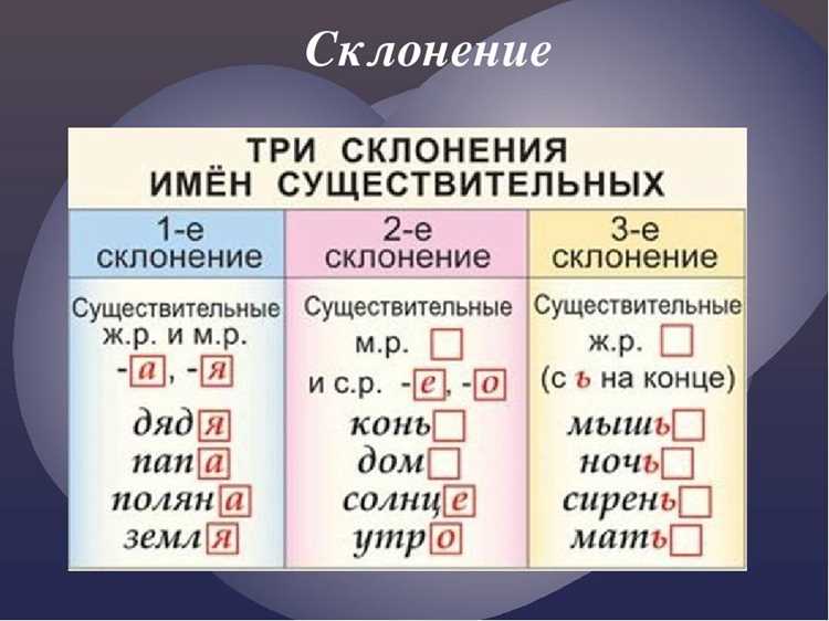 Роль падежей в изменении форм имен